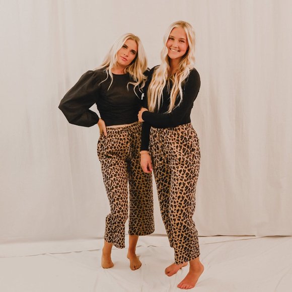 Leopard Sweat Pant - Picture 1 of 4